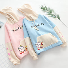 Color block sleeves plus fleece sweater