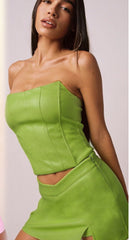 Fishbone Off-the-shoulder Collar Wrap Chest Vest Top Women