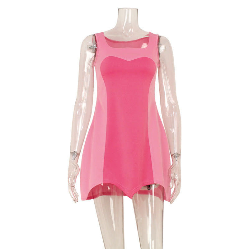European And American-style Strapless Waist-cinching Fashion Dress