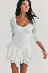 Women's Embroidered Long Sleeve Dress
