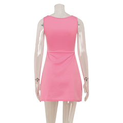 European And American-style Strapless Waist-cinching Fashion Dress